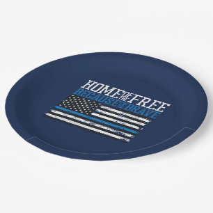 Haus der Freien wegen der Tapferen USA-Flagge Pappteller
