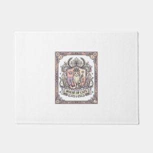 Haus der Katzen Katzen Heraldik Wappen Vintage Fußmatte