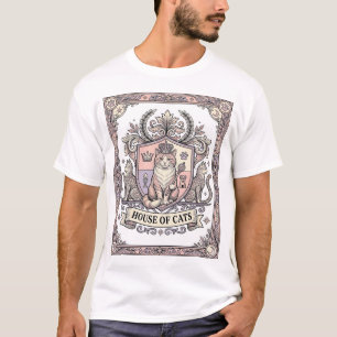 Haus der Katzen Katzen Heraldik Wappen Vintage T-Shirt