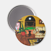Haus der Katzen Vollmond Magnet (Vorderseite/Rückseite)