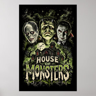 Haus der Monster Klassiker Horror Monster Poster