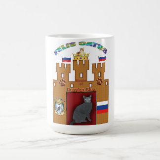 Haus der russischen Wappen-Tasse der blauen Katze Kaffeetasse