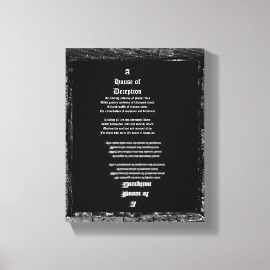 Haus der Täuschung Leinwanddruck (Vorderseite)
