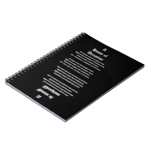 Haus der Täuschung Notizblock (Linke Seite)