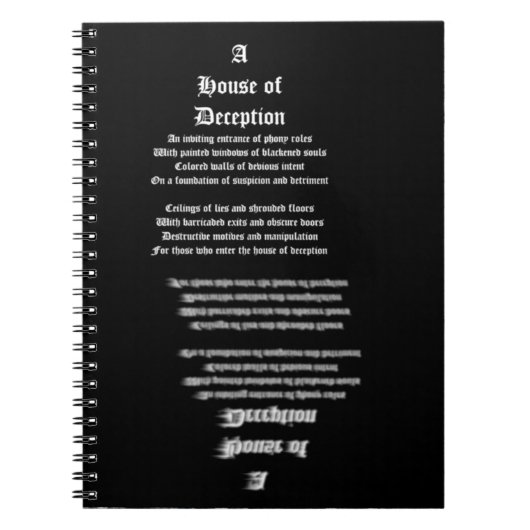 Haus der Täuschung Notizblock (Vorderseite)