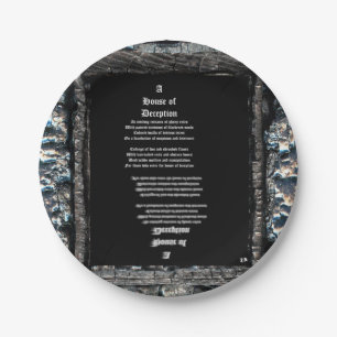 Haus der Täuschung Pappteller