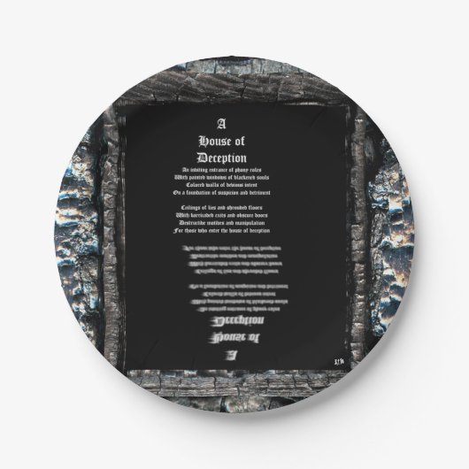 Haus der Täuschung Pappteller (Vorderseite)