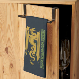 Haus des Dragon Gold & Green New Year   恭 喜 發 財 Geschirrtuch