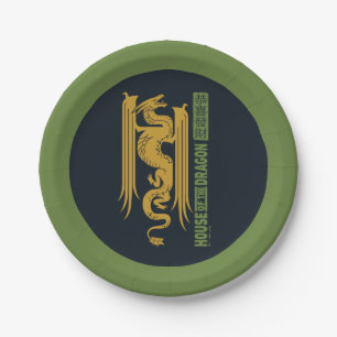 Haus des Dragon Gold & Green New Year 恭 喜 發 財 Pappteller