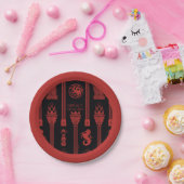 Haus des Dragon-Wappen-Musters Pappteller (Party)