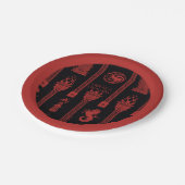 Haus des Dragon-Wappen-Musters Pappteller (Schrägansicht)