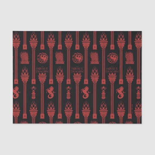 Haus des Dragon-Wappen-Musters Seidenpapier (Vorderseite)