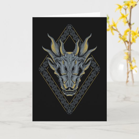 HAUS DES DRAGONS | Balerion Skull Diamond Karte (Gelbe Blume)