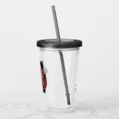 HAUS DES DRAGONS | Drachenprofil in Flammen Acryltrinkbecher (Links)