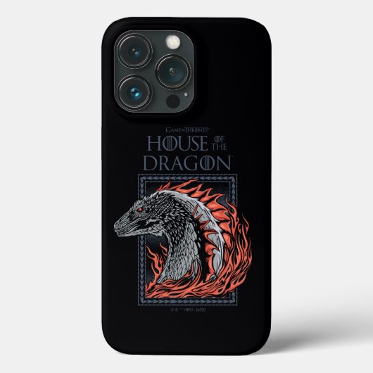 HAUS DES DRAGONS | Drachenprofil in Flammen Case-Mate iPhone Hülle (Rückseite)