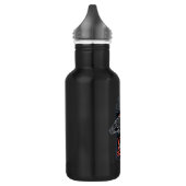 HAUS DES DRAGONS | Drachenprofil in Flammen Edelstahlflasche (Links)