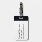 HAUS DES DRAGONS | Drachenprofil in Flammen Gepäckanhänger (Rückseite vertikal)