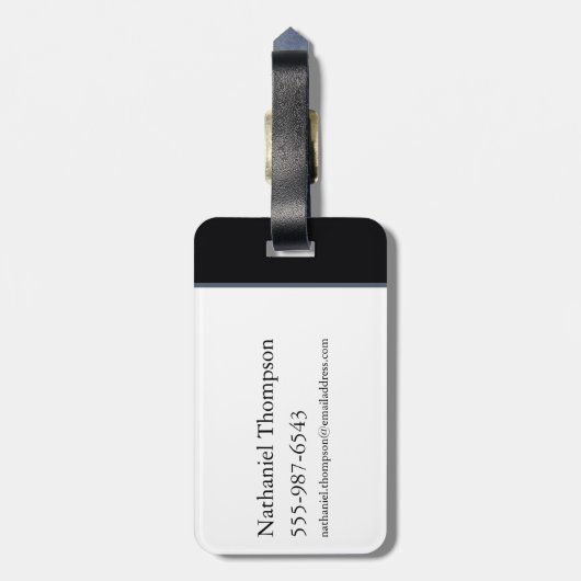 HAUS DES DRAGONS | Drachenprofil in Flammen Gepäckanhänger (Rückseite vertikal)