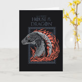 HAUS DES DRAGONS | Drachenprofil in Flammen Karte (Gelbe Blume)
