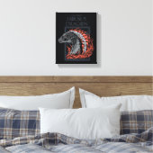 HAUS DES DRAGONS | Drachenprofil in Flammen Leinwanddruck (Insitu (Schlafzimmer))