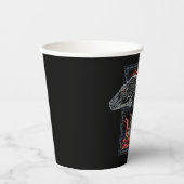 HAUS DES DRAGONS | Drachenprofil in Flammen Pappbecher (Vorderseite)