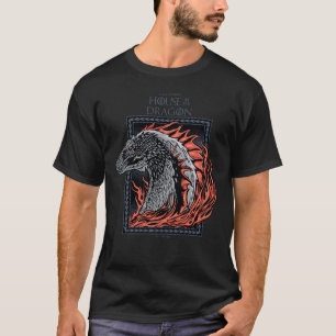 HAUS DES DRAGONS   Drachenprofil in Flammen T-Shirt