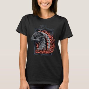 HAUS DES DRAGONS   Drachenprofil in Flammen T-Shirt