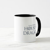 HAUS DES DRAGONS | Drachenprofil in Flammen Tasse (VorderseiteRechts)