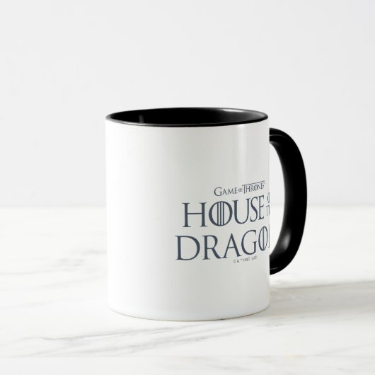 HAUS DES DRAGONS | Drachenprofil in Flammen Tasse (VorderseiteRechts)