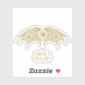 HAUS DES DRAGONS | Flügeliges Targaryen-Wappen Aufkleber (Blatt)