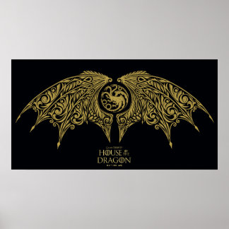 HAUS DES DRAGONS | Flügeliges Targaryen-Wappen Poster