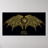 HAUS DES DRAGONS | Flügeliges Targaryen-Wappen Poster (Vorne)