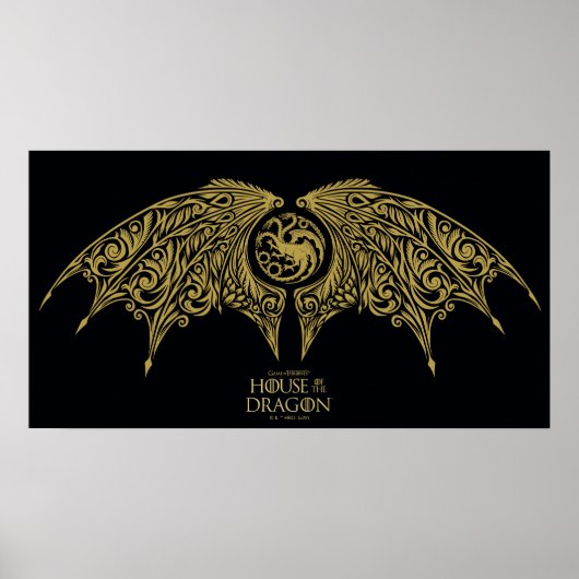 HAUS DES DRAGONS | Flügeliges Targaryen-Wappen Poster (Vorne)