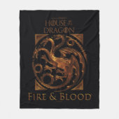 HAUS DES DRAGONS | House Targaryen Sigil Fleecedecke (Vorderseite)