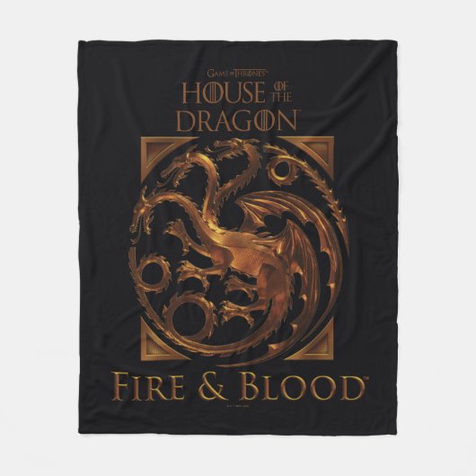 HAUS DES DRAGONS | House Targaryen Sigil Fleecedecke (Vorderseite)
