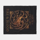 HAUS DES DRAGONS | House Targaryen Sigil Fleecedecke (Vorderseite (Horizontal))