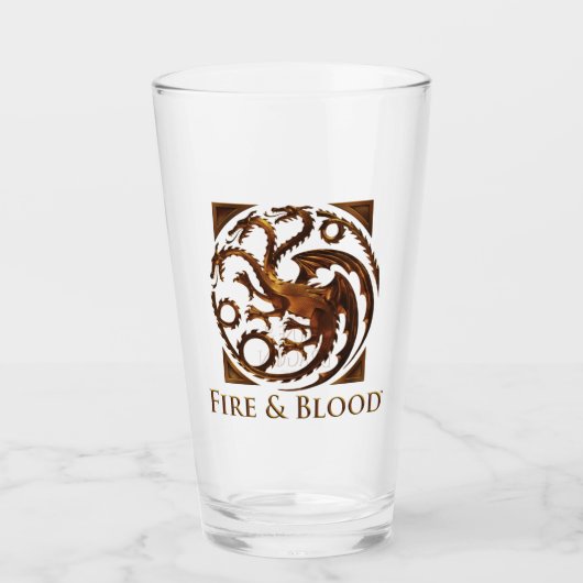 HAUS DES DRAGONS | House Targaryen Sigil Glas (Vorderseite)