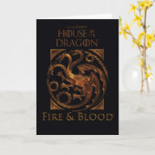 HAUS DES DRAGONS | House Targaryen Sigil Karte (Gelbe Blume)