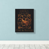HAUS DES DRAGONS | House Targaryen Sigil Leinwanddruck (Insitu (Holzboden))