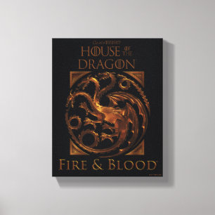 HAUS DES DRAGONS House Targaryen Sigil Leinwanddruck