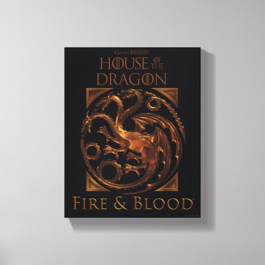 HAUS DES DRAGONS | House Targaryen Sigil Leinwanddruck (Vorderseite)