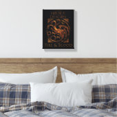 HAUS DES DRAGONS | House Targaryen Sigil Leinwanddruck (Insitu (Schlafzimmer))