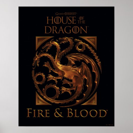 HAUS DES DRAGONS | House Targaryen Sigil Poster (Vorne)