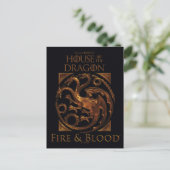 HAUS DES DRAGONS | House Targaryen Sigil Postkarte (Stehend Vorderseite)