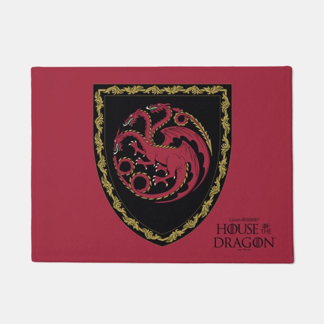 HAUS DES DRAGONS | House Targaryen Wappen Fußmatte (Vorderseite)