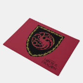 HAUS DES DRAGONS | House Targaryen Wappen Fußmatte (Schrägansicht)