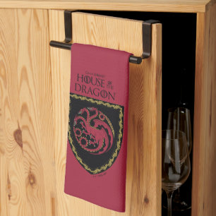 HAUS DES DRAGONS   House Targaryen Wappen Geschirrtuch