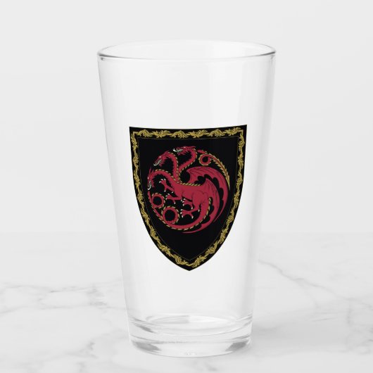 HAUS DES DRAGONS | House Targaryen Wappen Glas (Vorderseite)