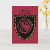 HAUS DES DRAGONS | House Targaryen Wappen Karte (Gelbe Blume)
