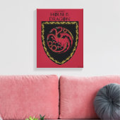HAUS DES DRAGONS | House Targaryen Wappen Leinwanddruck (Insitu (Wohnzimmer))